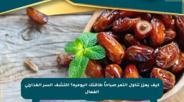 كيف يعزز تناول التمر صباحاً طاقتك اليومية؟ اكتشف السر الغذائي الفعال